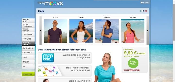 Die Trainerauswahl bei NewMoove