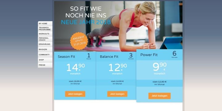 Die einzelnen Programme von NewMoove im Überblick