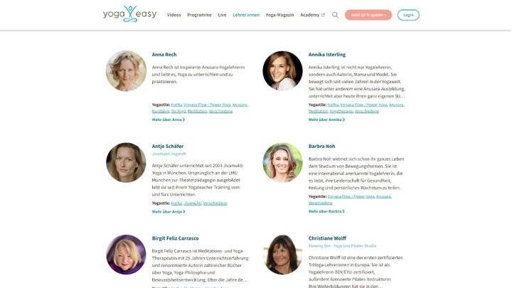 Die Yoga-Lehrer:innen haben langjährige Erfahrung und wissen die Teilnehmer:innen zu motivieren.
