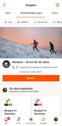 Strava bietet sich nicht nur beim Joggen an, sondern eignet sich hervorragend fürs Wandern. Verschiedene Challenges lassen dich bis an deine Grenzen gehen und machen die Vielfältigkeit der App aus.