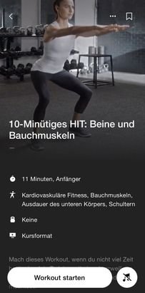 Das HIT-Workout ist relativ anspruchsvoll und ist eher für Fortgeschrittene geeignet