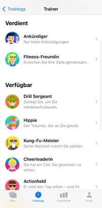 Die Trainer-Challenge motiviert und macht Lust auf weiteres Training