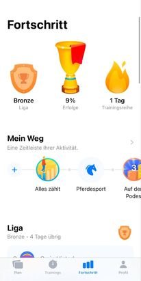 Mir gefallen die Belohnungen und Auszeichnungen, dadurch werde ich immer wieder motiviert