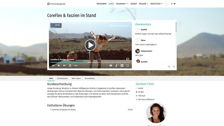 Egal ob in der Toskana, vor einem Pool oder in den Alpen, trainiert wird überall mit der gleichen Intensität.