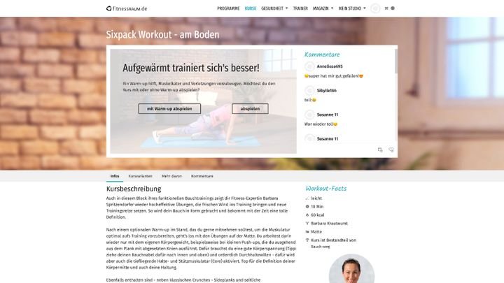 Das Ganzkörperworkout hatte es ganz schön in sich.