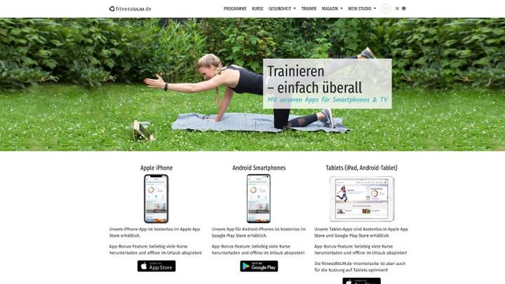 fitnessRaum ist dein Fitnesstudio für die Hosentasche.