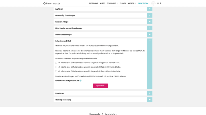 fitnessRAUM ist inzwischen eines der führenden Online Fitness Studios in Deutschland, was auch an der Kundenfreundlichkeit liegt.