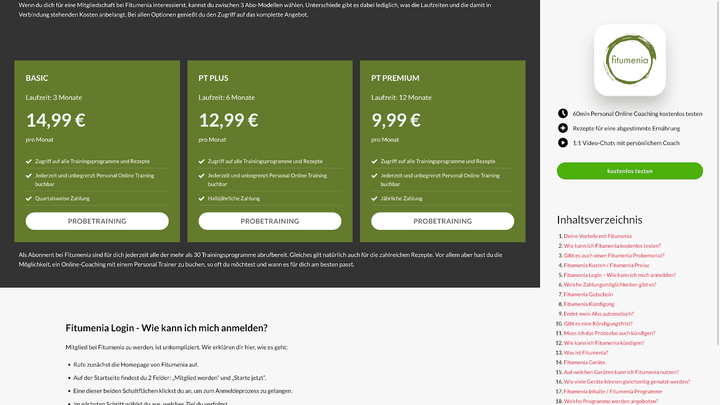 Die Preise orientieren sich an der Laufzeit und dem Abo-Typ.