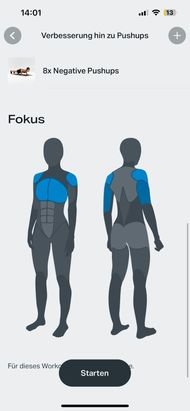 Du kannst bei Freeletics gezielt nach Muskelgruppen suchen, die du trainieren willst.