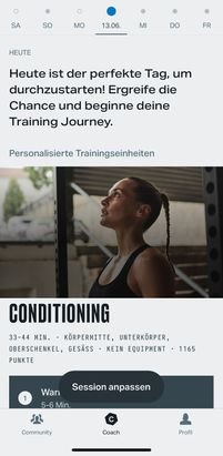 Du kannst deine Journeys immer wieder neu einstellen und verändern, so wird dein Freeletics Training noch individueller.
