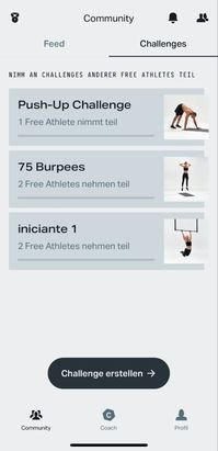 Die Challenges wechseln und in deinem Account siehst du, wie viele User:innen an der Challenge teilnehmen.