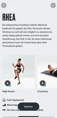 Die wöchentlich wechselnden Workouts haben es ganz schön in sich, es gilt Runde 1 und Runde 2 zu überstehen.