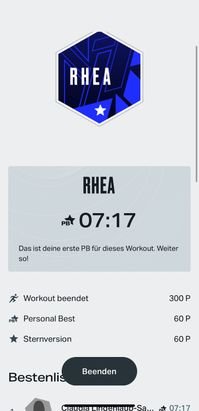 Nach dem Workout habe ich erstmal eine Pause benötigt.