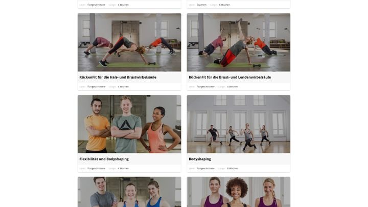 Die Programme und Workouts sind gut, aber im Gegensatz zu anderen Anbietern eher begrenzt.