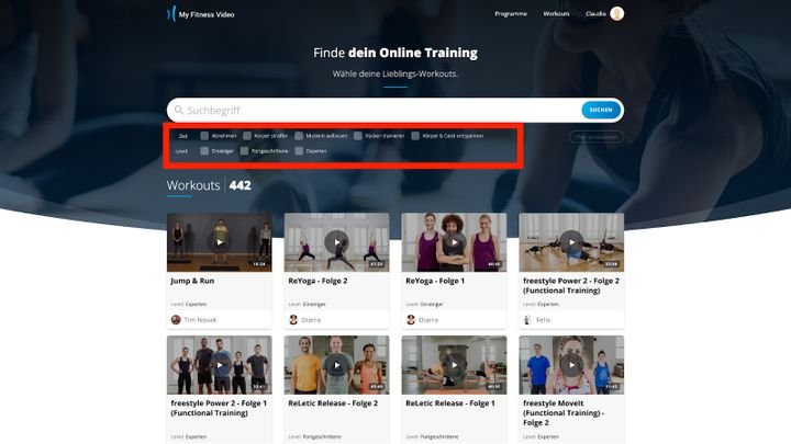 Die Filtereinstellungen sind recht sparsam und die Suchfunktion könnte komfortabler sein.