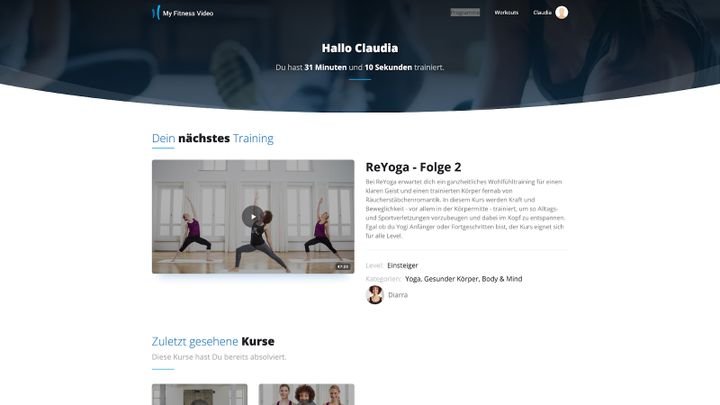 Als Nächstes stand Yoga auf dem Programm.