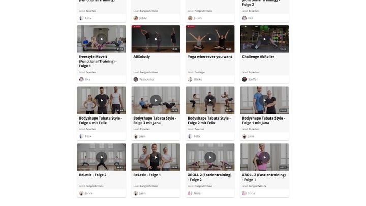 Wer Wert auf eine persönliche Auswahl an Trainern und Trainerinnen legt, wird bei My Fitness Video enttäuscht.