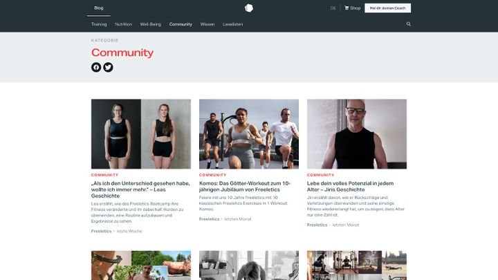 Die lebendige Community ist ein großer und wichtiger Bestandteil von Freeletics