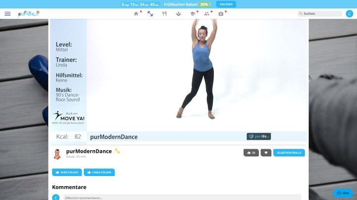 Dance-Workouts vor einem cleanen weißen Hintergrund finde ich wenig spannend. Das geht schöner!