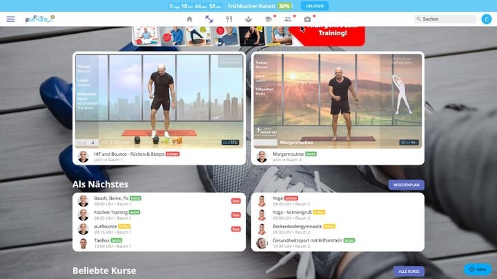 Vor allem die Live-Kurse sind eine Bereicherung und bringen dich in direkten Kontakt mit deinem Coach.