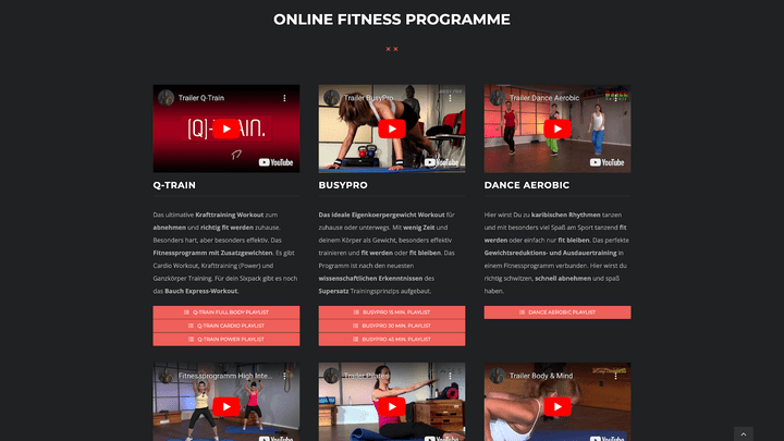 Bodyboom bietet seine Fitness-Videos kostenlos auf der eigenen Plattform sowie auf YouTube an.