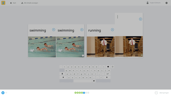 Vokabeln lernst du zuerst durch Wiederholen und das Verbinden mit einem Bild.