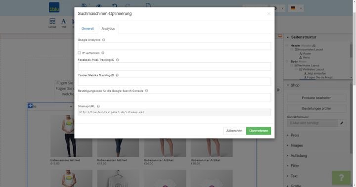 Binden Sie Dienste wie Google Analytics und Co. in Ihre Seite ein