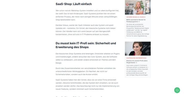 Software as a Service (SaaS) ist eine beliebte vermarktungsform für Software