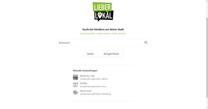 Tools wie VersaCommerce bietet Ihnen Listings auf besonderen Portalen wie “Lieber Lokal”