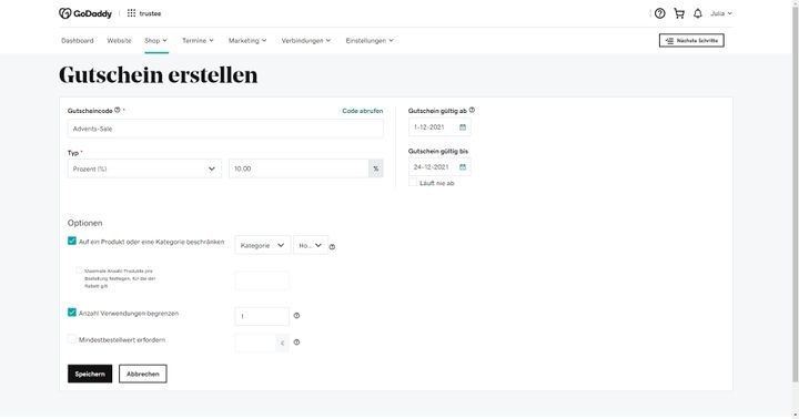 Erstellen Sie eigene Rabattaktionen für Ihre Marketing-Kampagnen