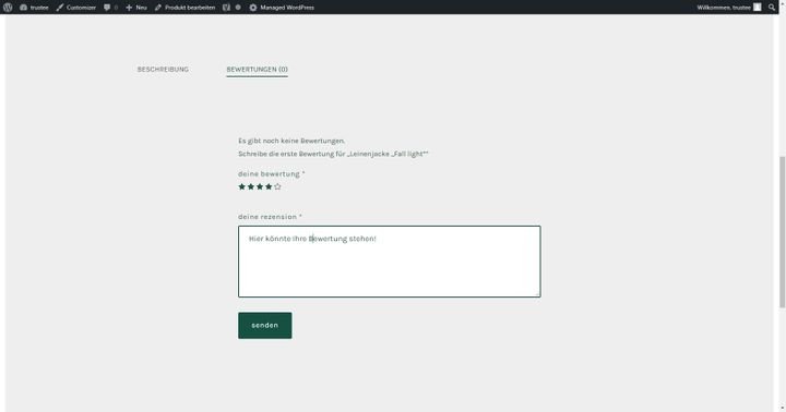 Ermöglichen Sie Ihren Kund:innen, Produkte zu bewerten