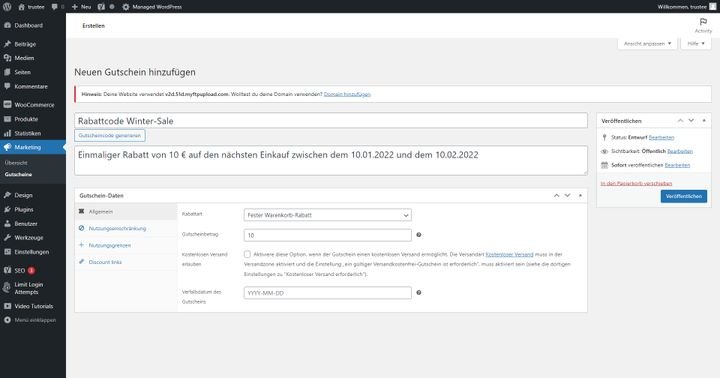 Erstellen Sie individuelle Gutscheine, um Ihre Kundenbindung zu verbessern