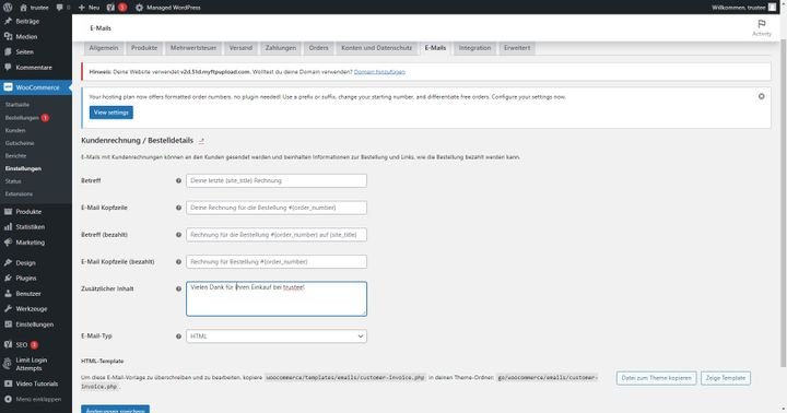 Hinterlegen Sie vor dem ersten Verkauf alle relevante Daten, um rechtssichere Rechnungen zu verschicken
