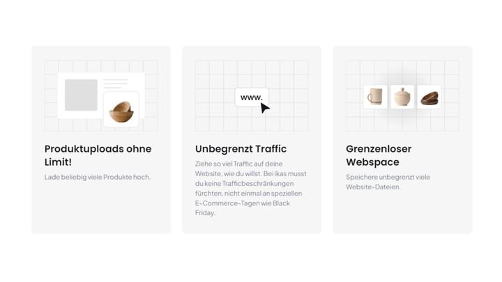 ikas kommt mit einer stabilen Uptime und unbegrenzt Traffic