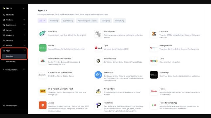 Füge deinem Shop nützliche Erweiterungen via Apps hinzu