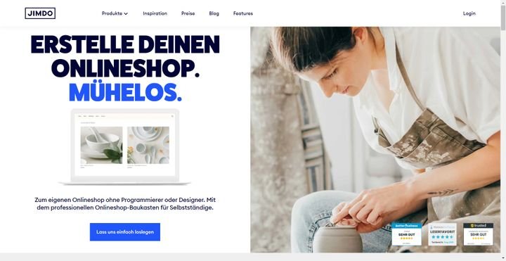 Jimdo Onlineshops im trusted-Test