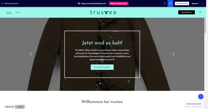 Mit Jimdo erstellen Sie zügig einen professionell wirkenden Shop