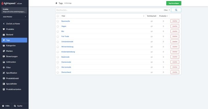 Definieren und vergeben Sie individuelle Tags