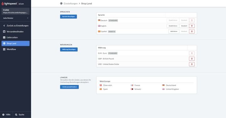 Lightspeed übernimmt die Währungsumrechnung und einige Übersetzungen automatisch für Sie