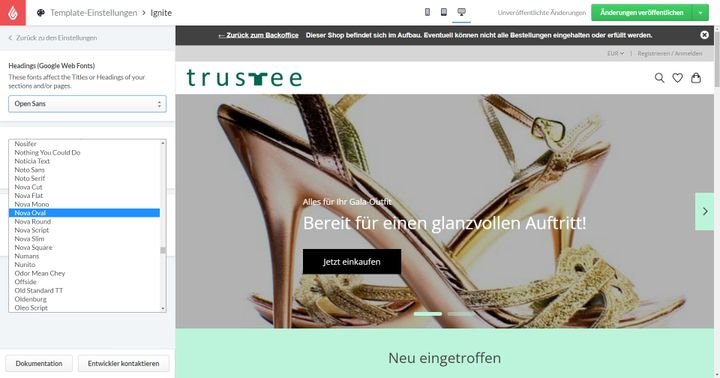 Hinterlegen Sie Ihr eigenes Logo und Ihre CI-Farben. Eigene Schriften sind im Editor hingegen nicht vorgesehen