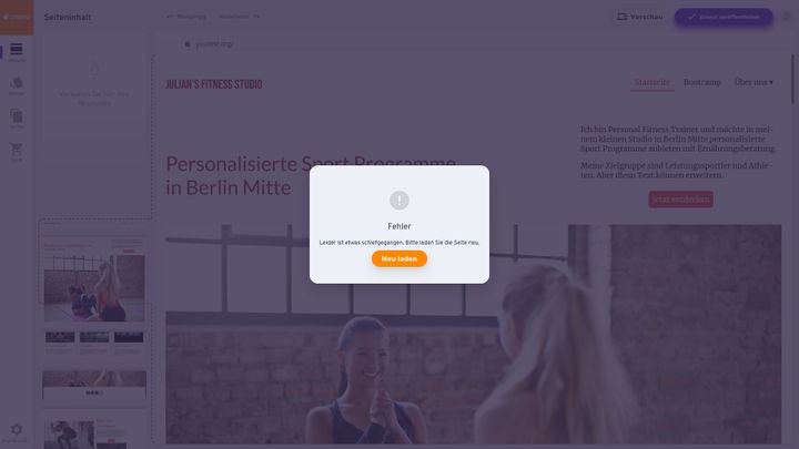 Gelegentlich hat der SmartWebshop von STRATO noch mit Fehlern zu kämpfen