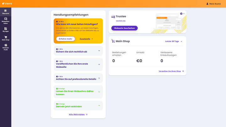 Lass dir zum Einstieg nützliche Handlungsempfehlungen geben