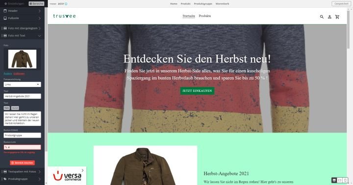 Passen Sie mit wenigen Klicks Ihren Shop nach Ihren Vorstellungen an
