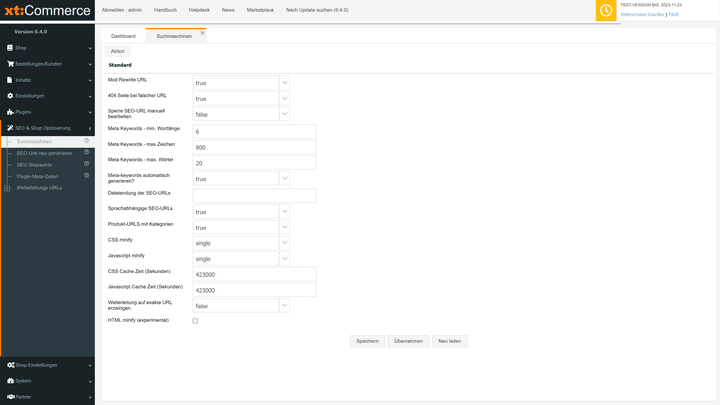 xt:Commerce kommt mit sehr speziellen SEO-Features