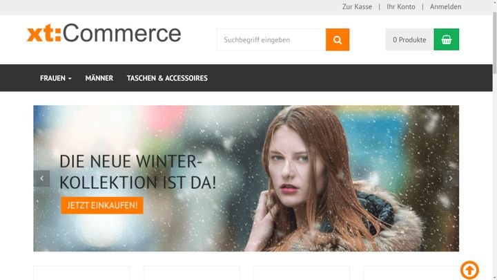 Das Demo-Set kommt mit einem schicken Header-Slider