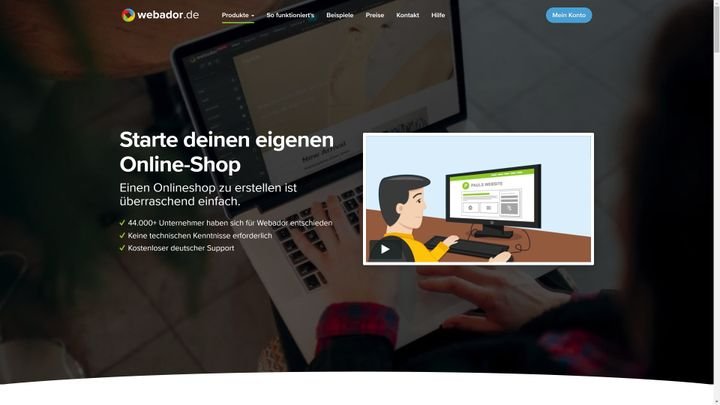 Der Webador Webshop im trusted-Testbericht