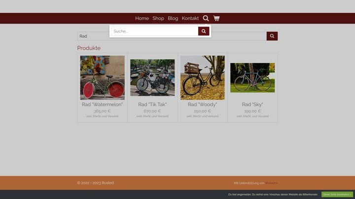 Mit der Suchfunktion gelangen Ihre Kund:innen schneller zum gewünschten Produkt