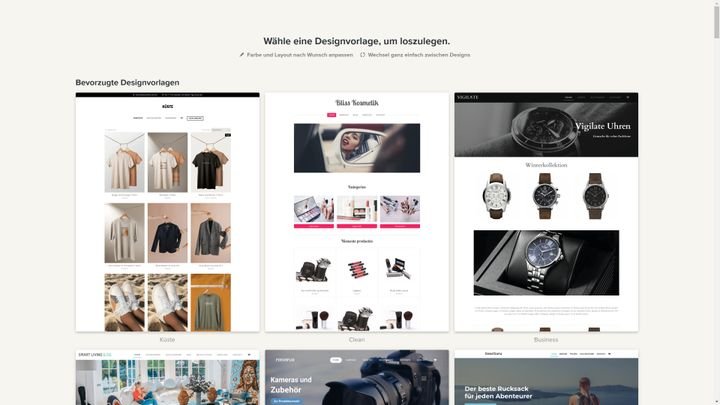 Suchen Sie sich für Ihren Webshop eine der über 50 Vorlagen aus
