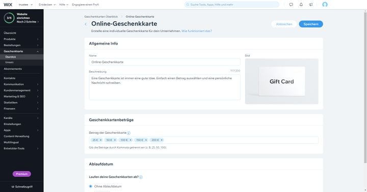 Bieten Sie für Ihren Shop Geschenkkarten an