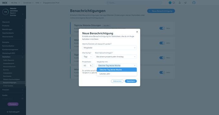Richten Sie eigene Benachrichtigungen ein, um über relevante Veränderungen in Ihrem Shop informiert zu werden